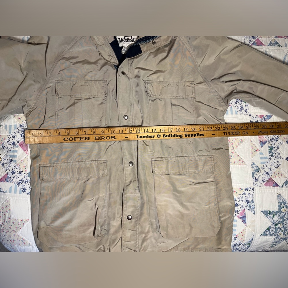80s 90s Woolrich Beige grey Field Jacket - Picture 3 of 6